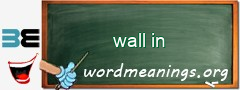 WordMeaning blackboard for wall in